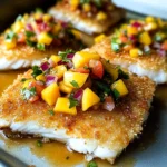 Tropical Coconut Crusted Fish with Mango Salsa