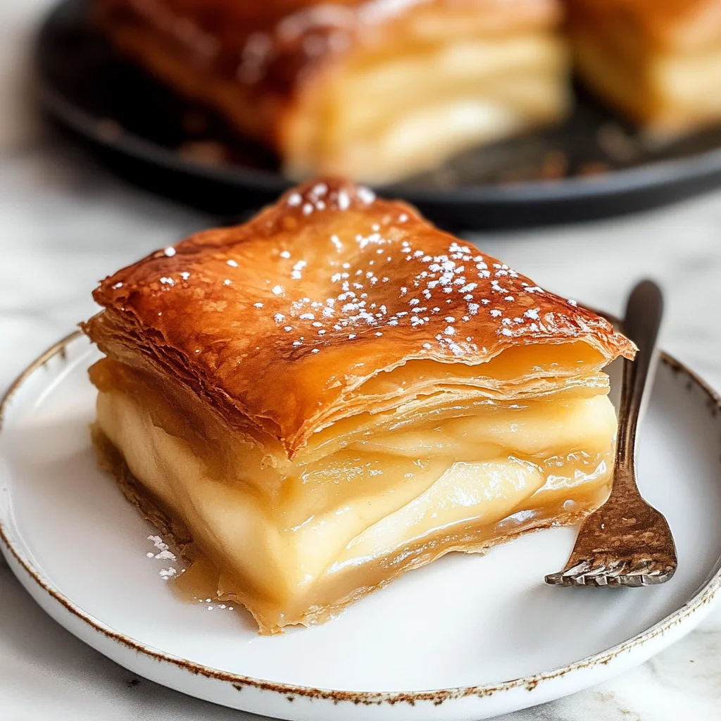 Apple Mille Feuille with Vanilla Custard (gluten-free)