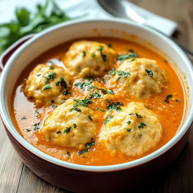 Best Tomato Soup with Cheddar Bay Dumplings