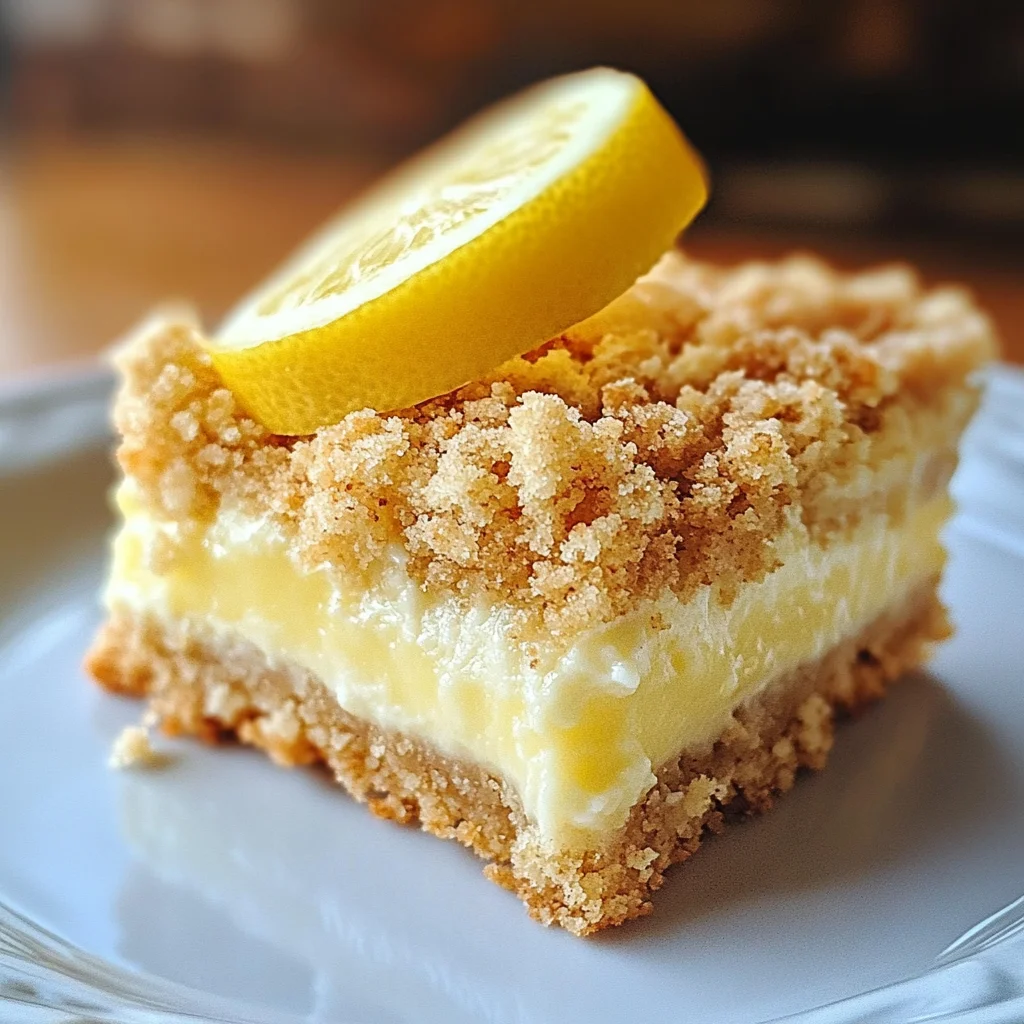 Creamy Lemon Cheesecake Crumb Bars Recipe