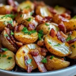 Crispy Bacon Honey Roasted Potatoes