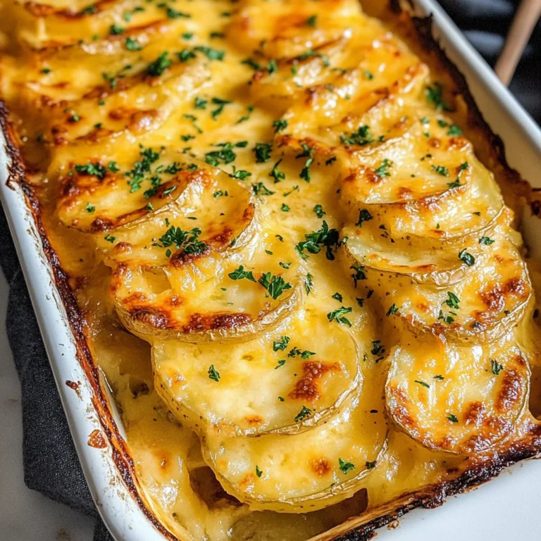 Dad’s Creamy & Cheesy Au Gratin Potatoes