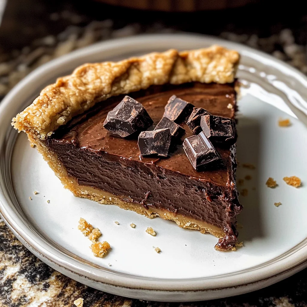 Dark Chocolate Chess Pie