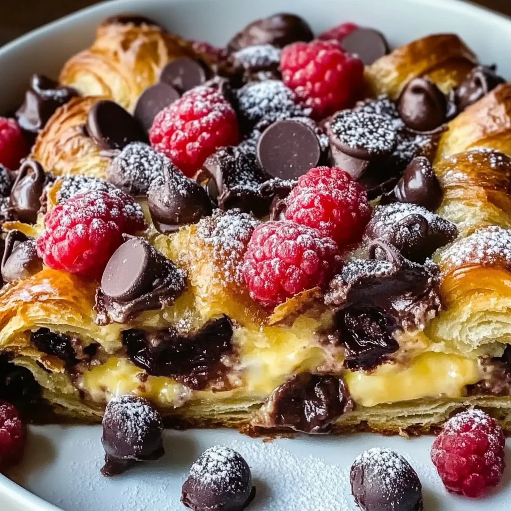 Decadent Chocolate Croissant Breakfast Bake