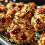 Festive Cranberry Turkey Stuffing Balls