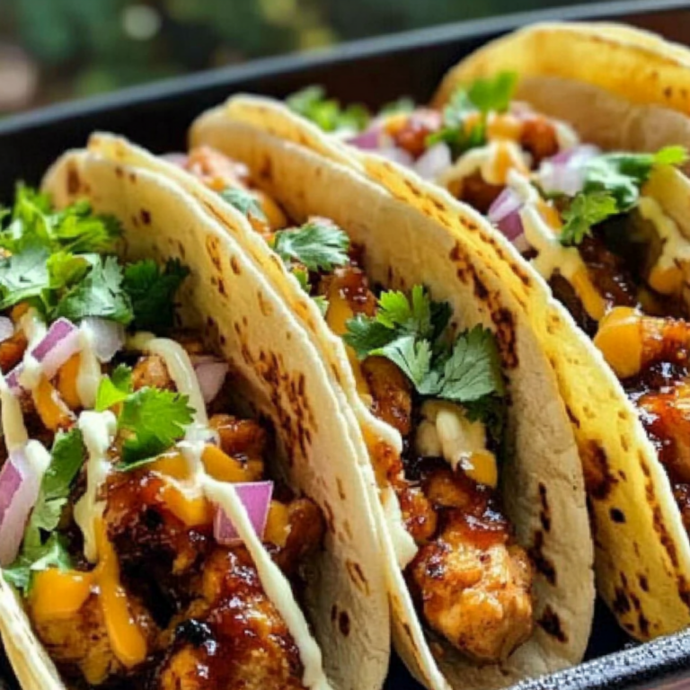 Garlic Butter Honey BBQ Chicken Tacos: Sweet, Savory & Irresistible!