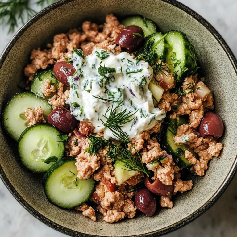 Healthy Greek Ground Chicken Bowls