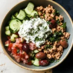 Healthy Greek Ground Chicken Bowls