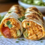 High Protein Low Calorie Cheesy Buffalo Chicken Burritos
