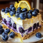 No-Bake Lemon dazzling Blueberry cream Cake