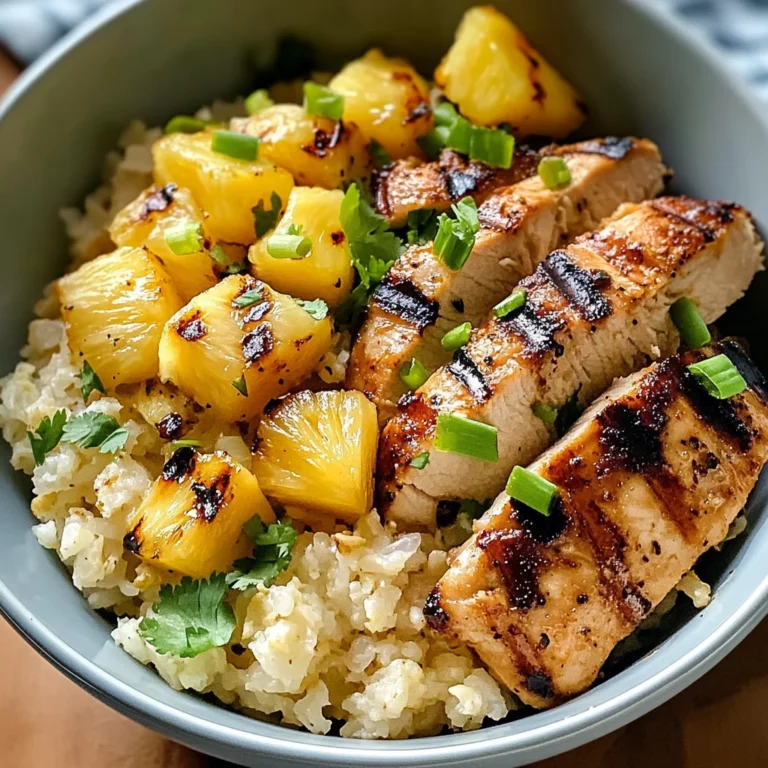 Pineapple Chicken Cauliflower Rice Bowls