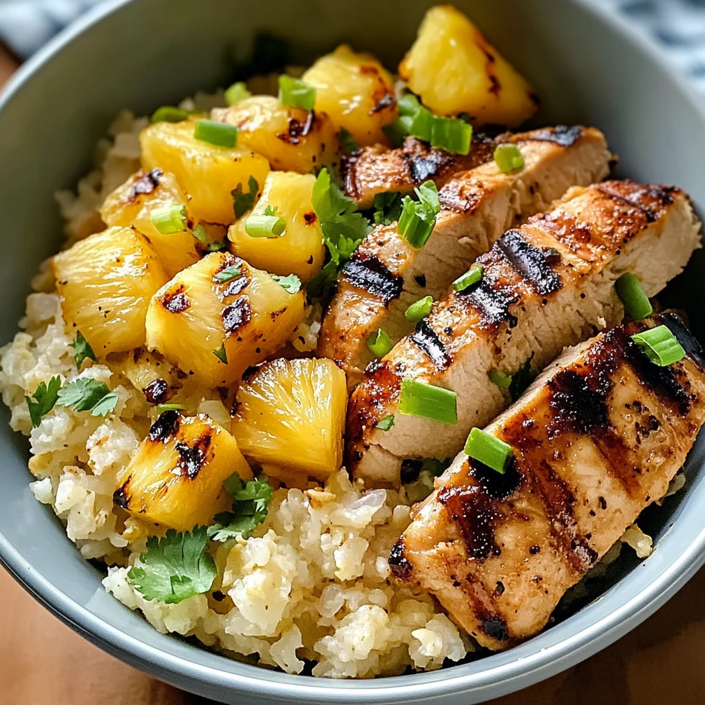 Pineapple Chicken Cauliflower Rice Bowls