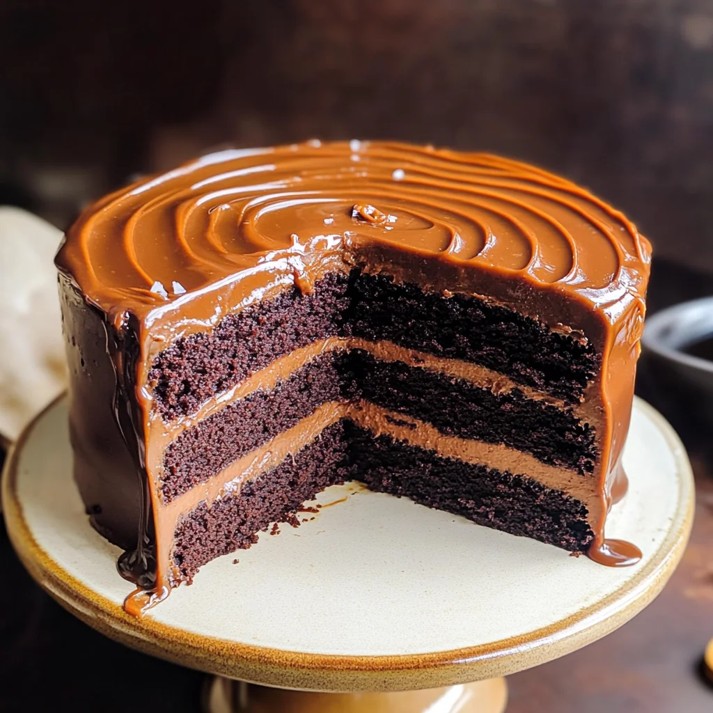 SALTED CARAMEL CHOCOLATE FUDGE CAKE RECIPE
