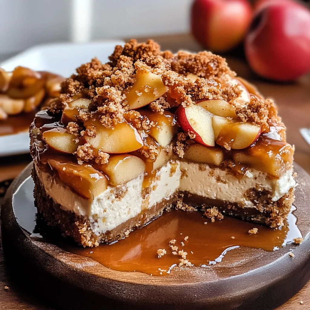 Salted Caramel Apple Pie Cheesecake