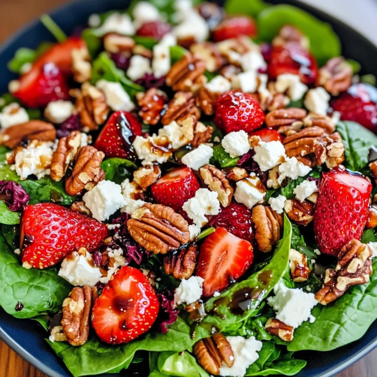Spinach Strawberry Salad with Pecans
