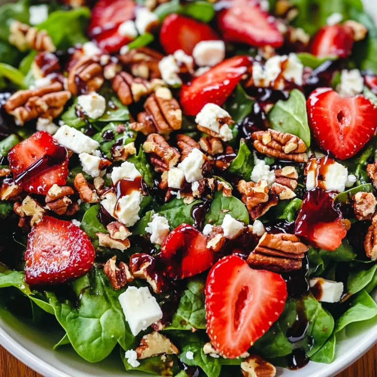 Spinach Strawberry Salad with Pecans