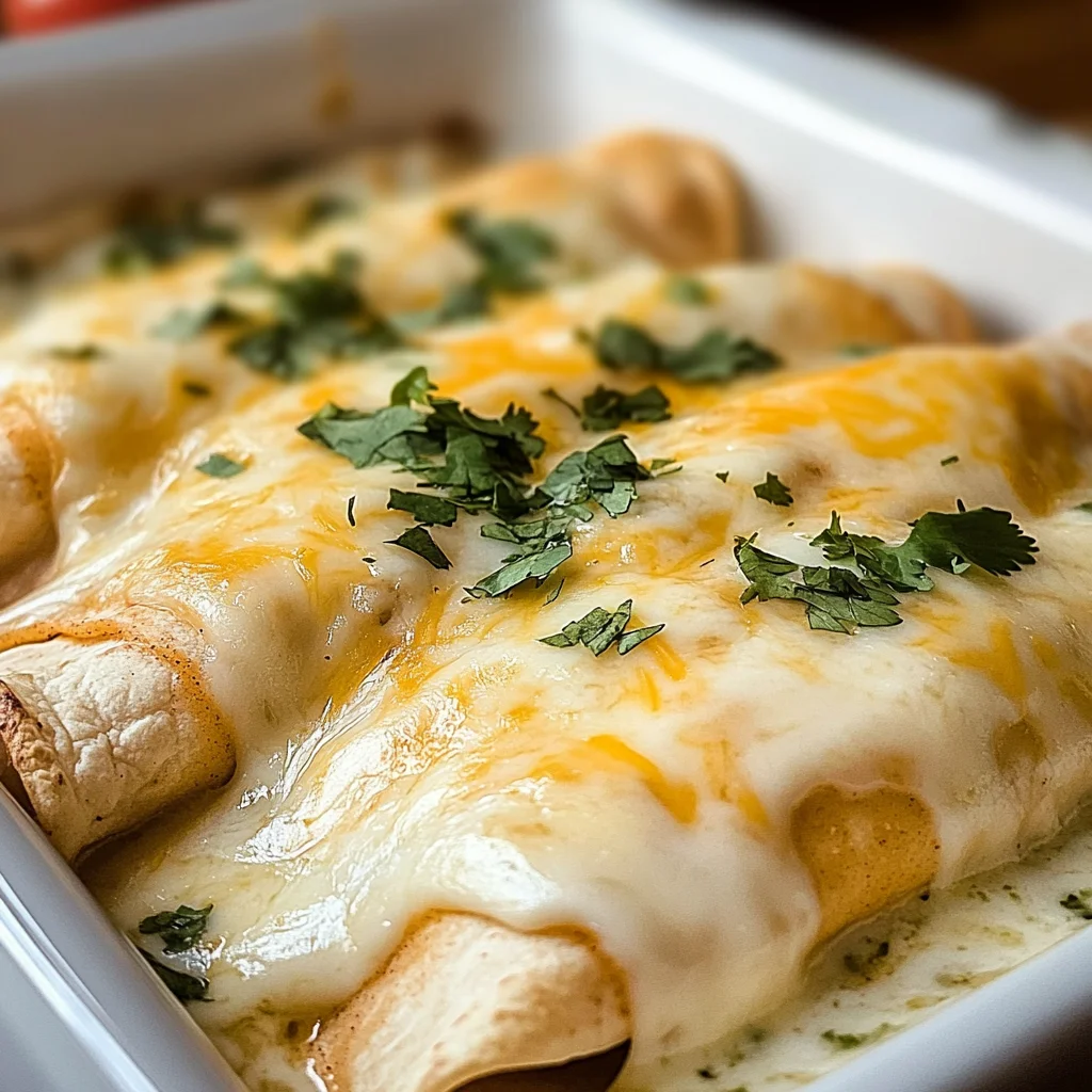 Chicken Enchiladas with White Sauce