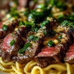 Garlic Butter Steak Lightning Noodles