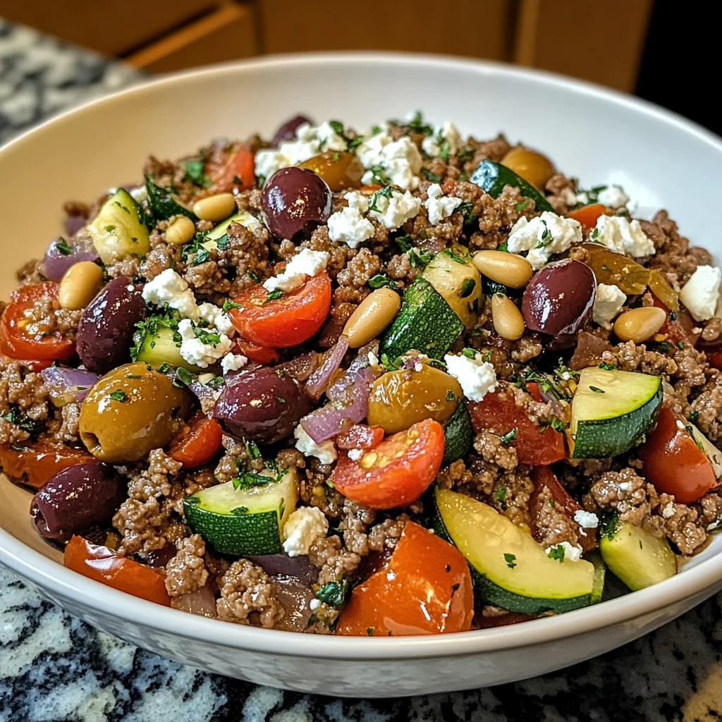 Mediterranean Ground Beef Stir-Fry