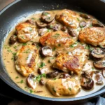 Skillet Chicken and Mushroom Wine Sauce