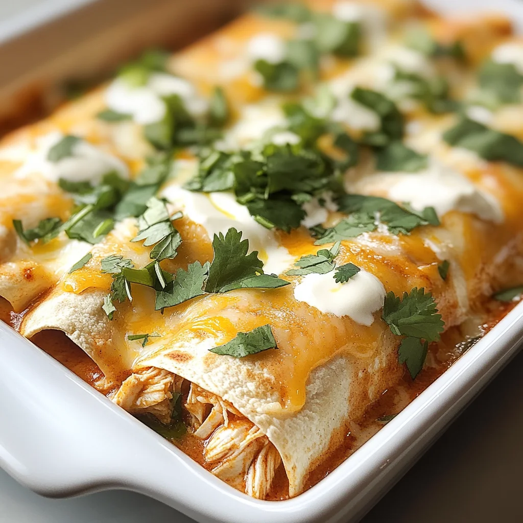 Sour Cream Chicken Enchiladas
