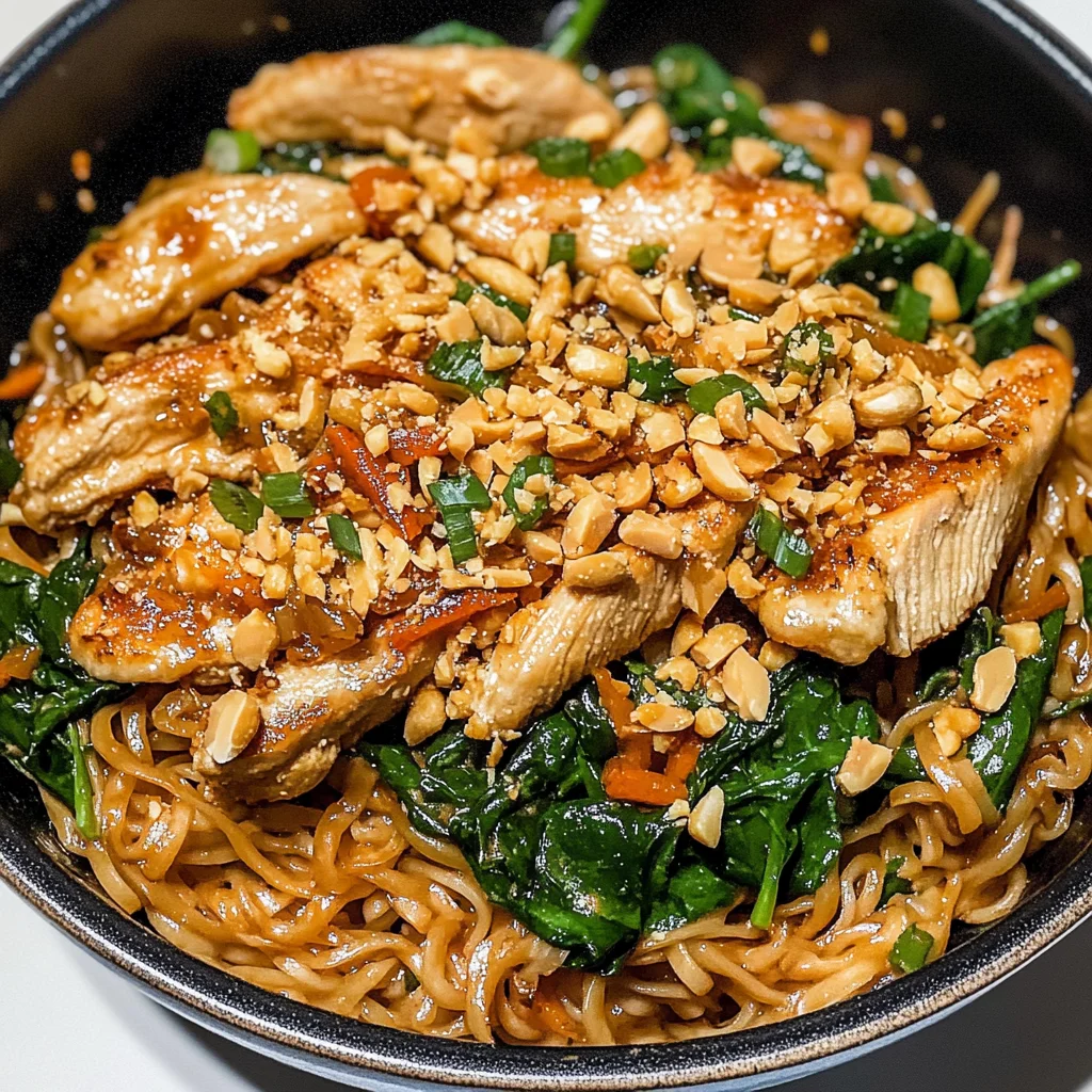 12 Minute Thai Chicken Peanut Noodles