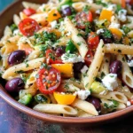 Authentic Mediterranean Greek Pasta with Feta