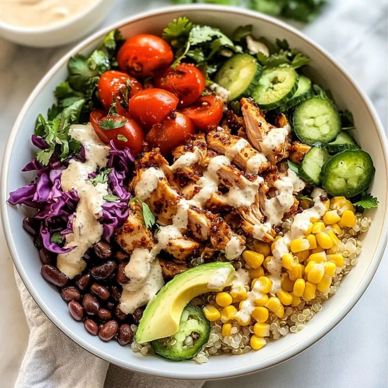 BBQ Ranch Chicken Quinoa Bowls