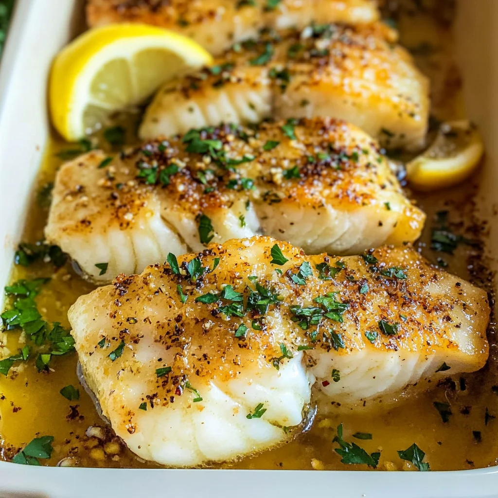 Baked Cod Recipe with Lemon and Garlic