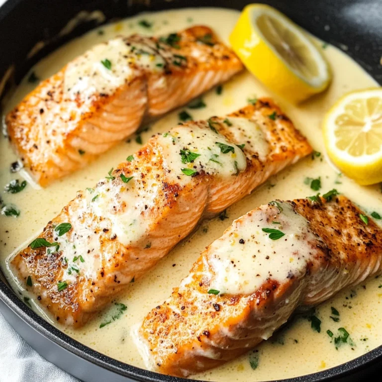 Baked Salmon with Lemon Butter Cream Sauce