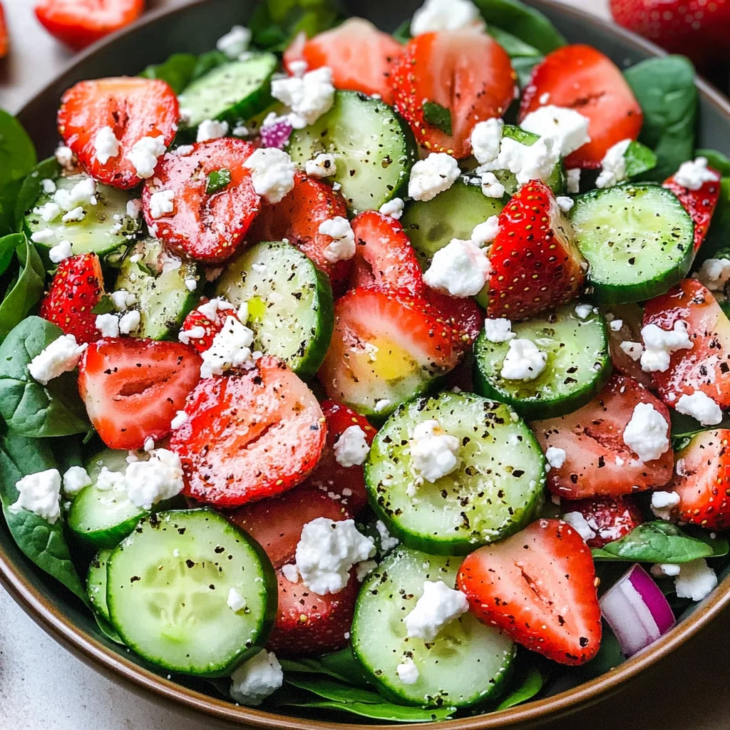 Cucumber Strawberry Salad