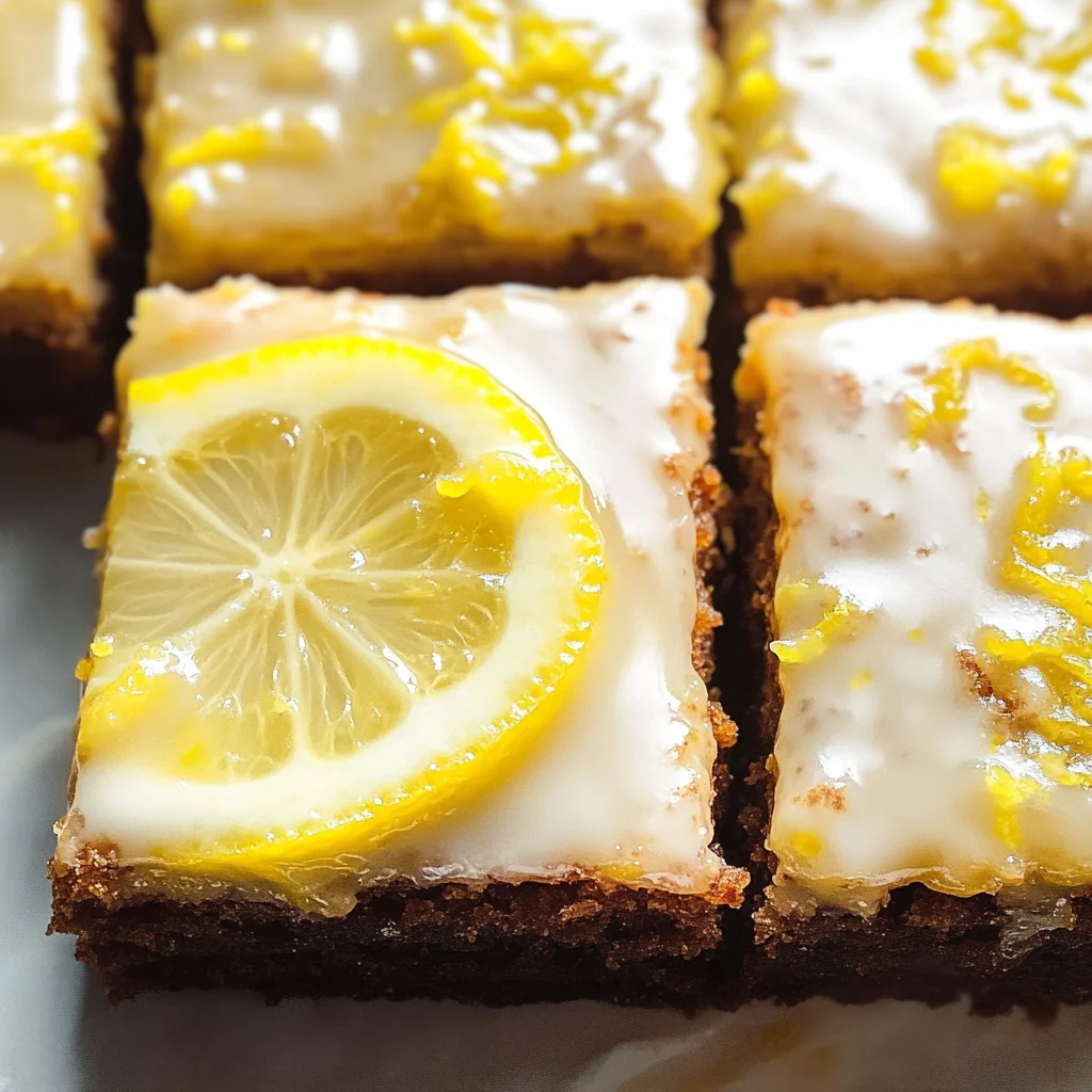 Easy Lemon Brownies Recipe