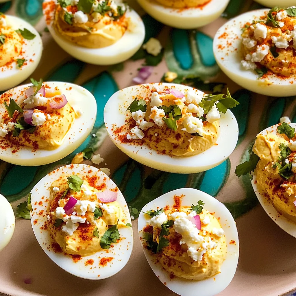 Elote Deviled Eggs: 12 Fiesta Delights
