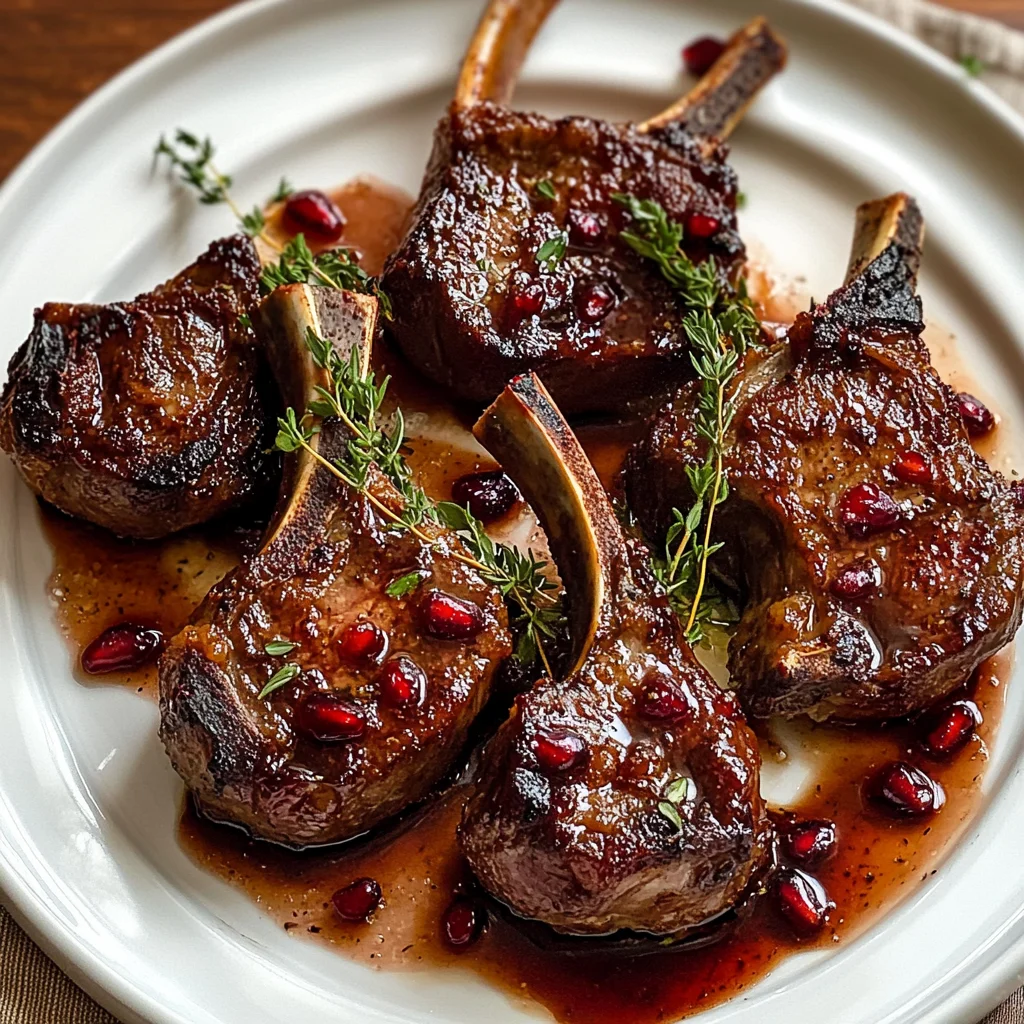 Fancy Pomegranate Lamb Chops
