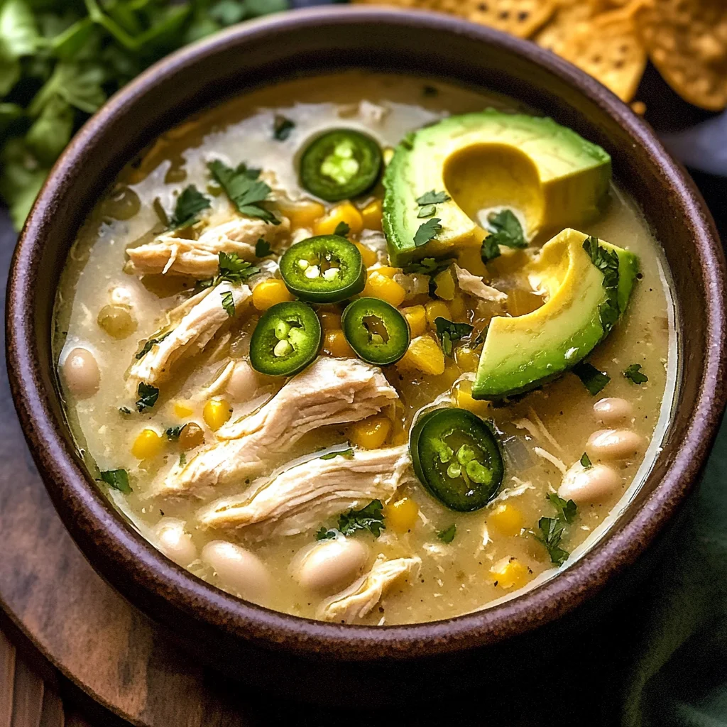 Flavorful Crockpot White Chicken Chili Soup