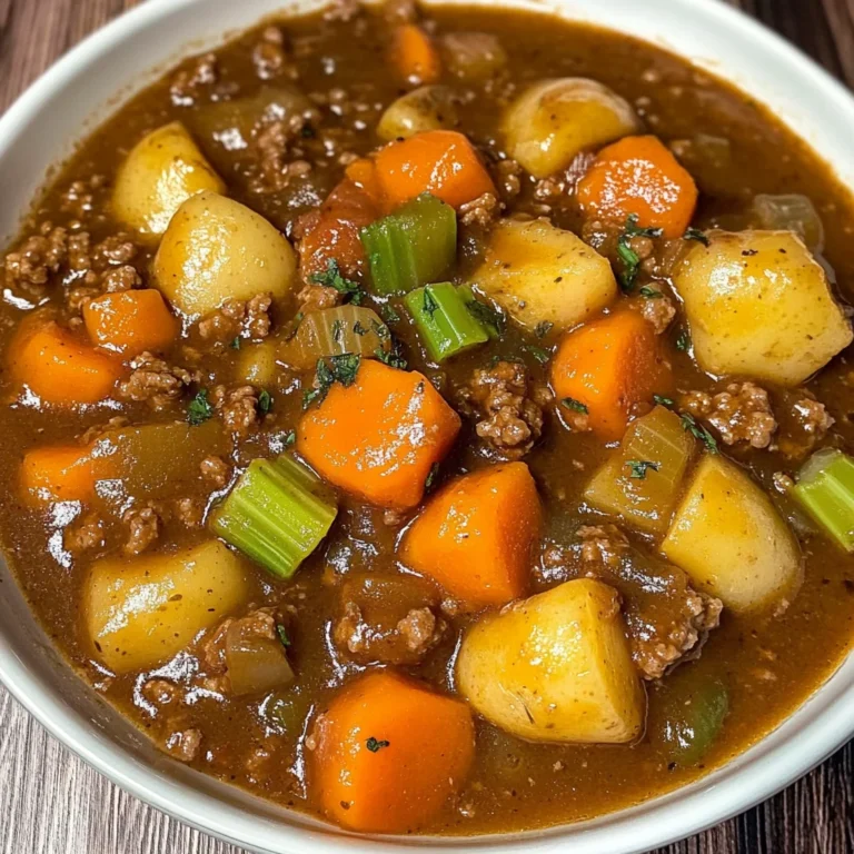 Grandma's Ground Beef Stew