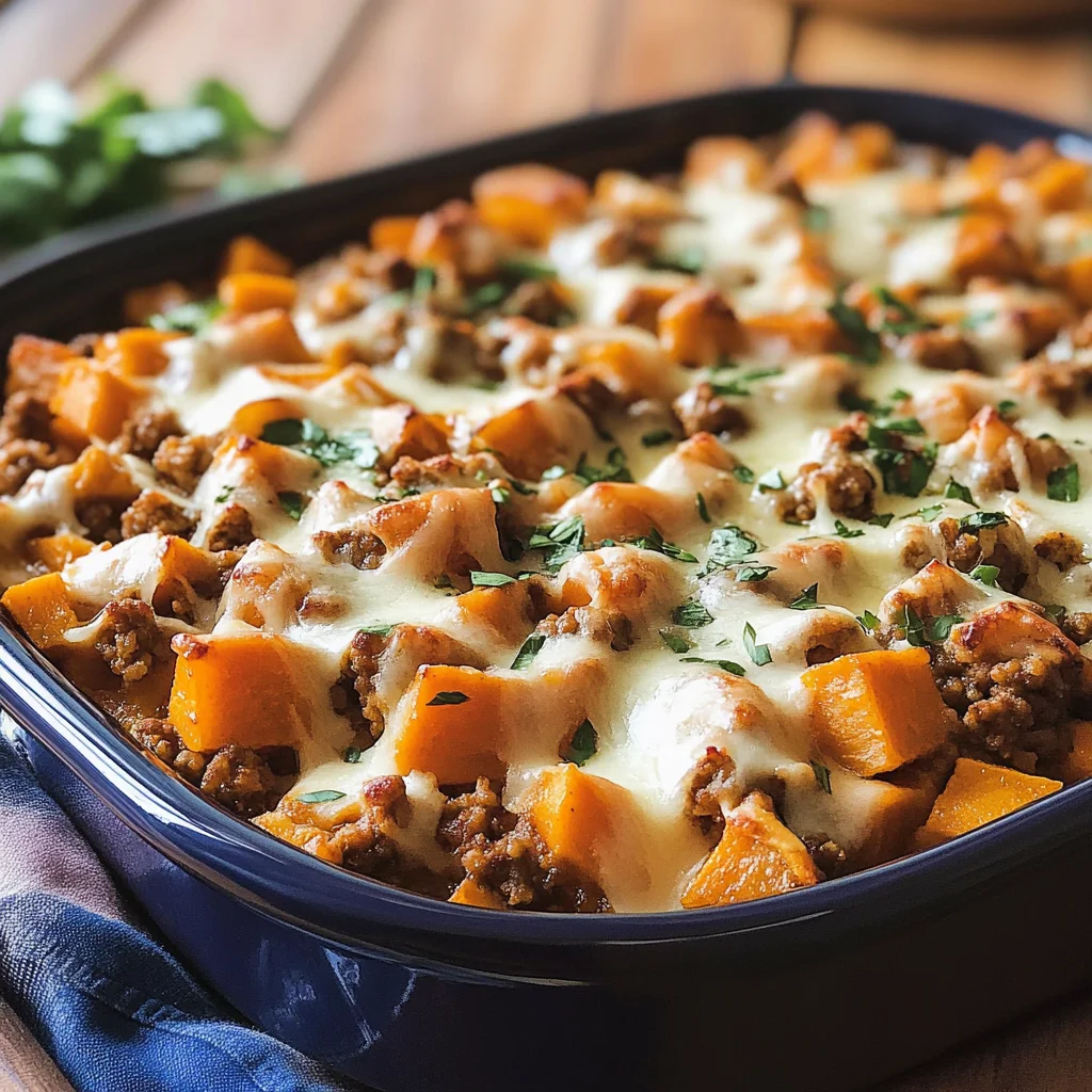 Ground Turkey Sweet Potato Bake Recipe