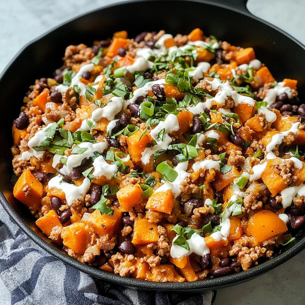 Ground Turkey and Sweet Potato Skillet