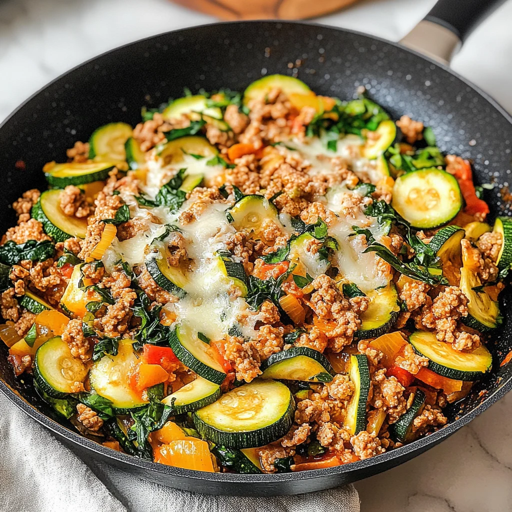 Ground Turkey and Zucchini Skillet