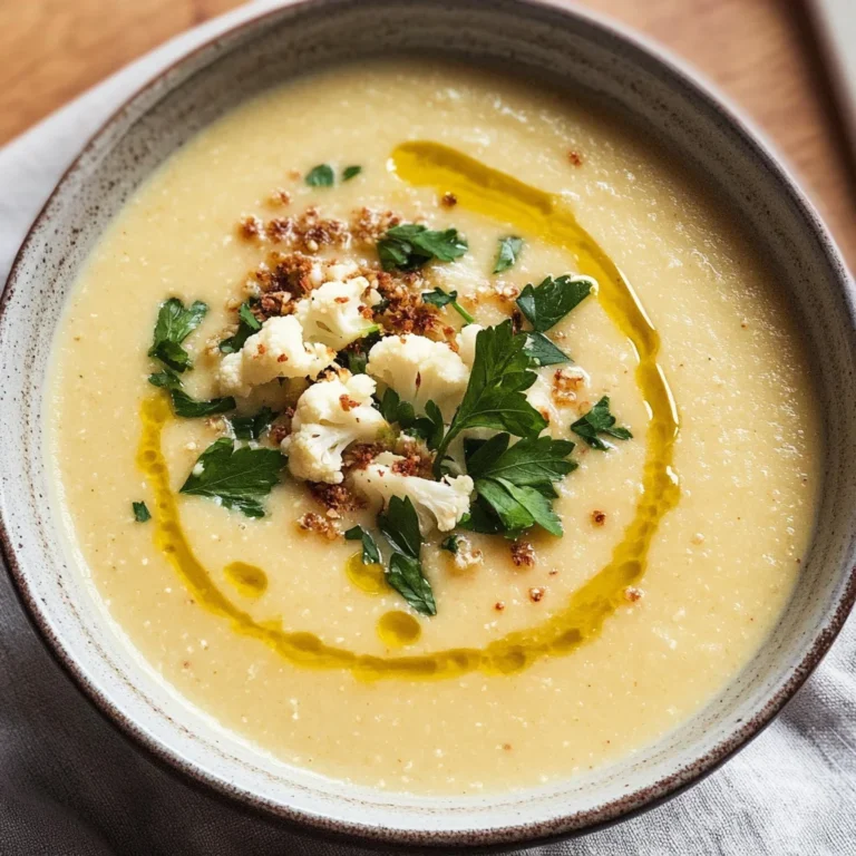 Mediterranean-Style Cauliflower Soup Recipe