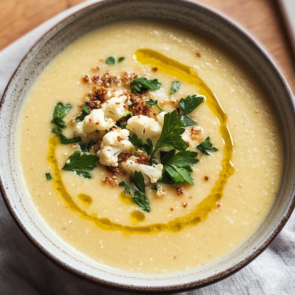 Mediterranean-Style Cauliflower Soup Recipe