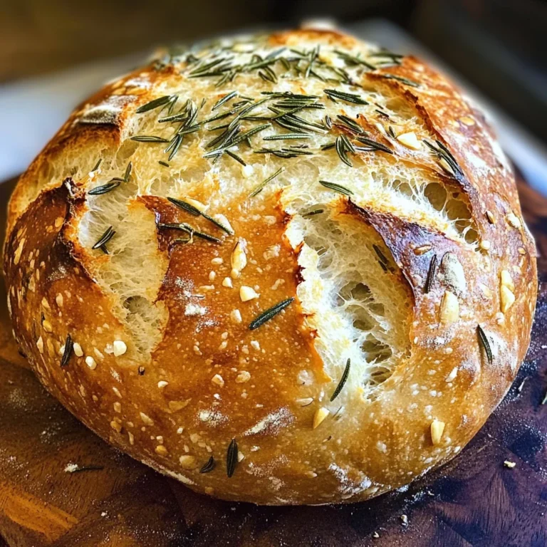 Rosemary & Roasted Garlic Artisan Bread