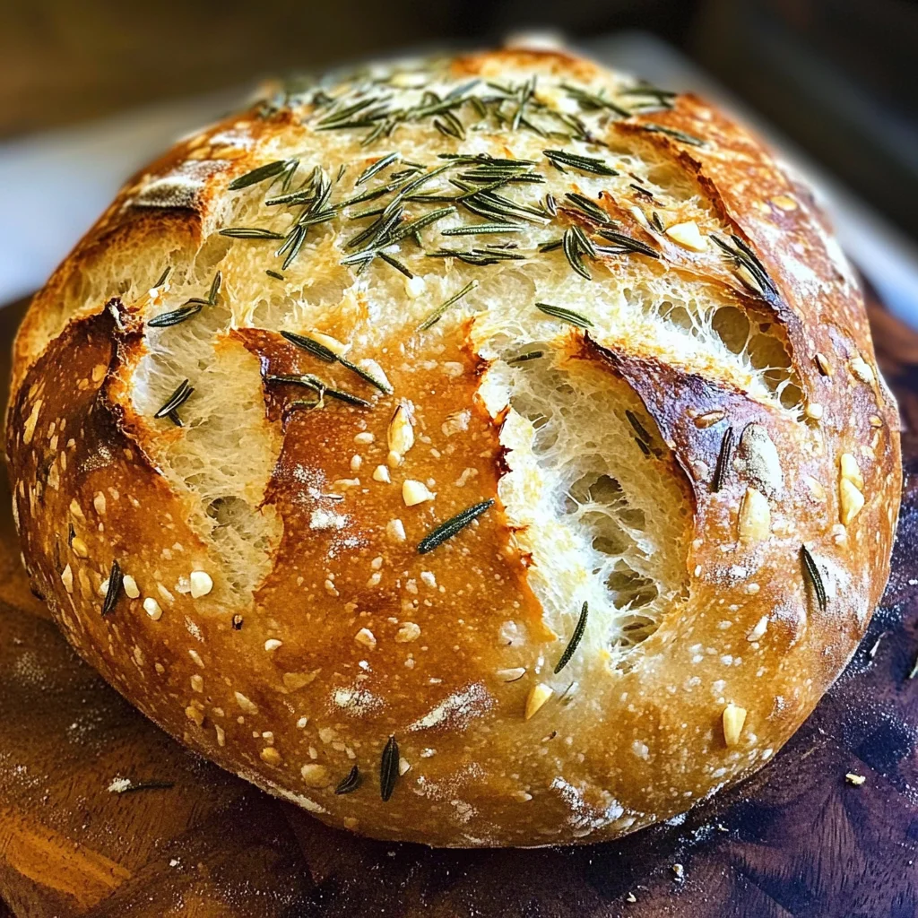 Rosemary & Roasted Garlic Artisan Bread