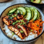 Spicy Salmon Bowls with Coconut Rice