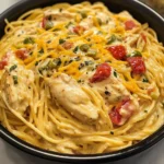 Ultimate CrockPot Chicken Spaghetti